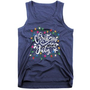 Christmas In July Lights Funny Summer Xmas  Wo  Tank Top