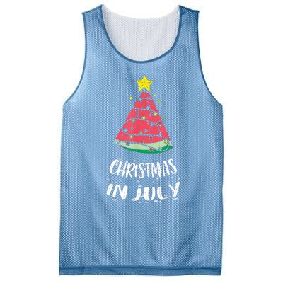 Christmas In July Watermelon Xmas Tree Summer Mesh Reversible Basketball Jersey Tank