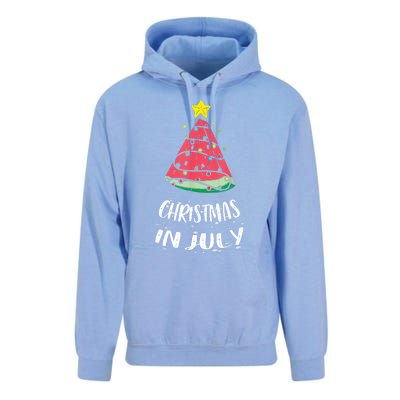 Christmas In July Watermelon Xmas Tree Summer Unisex Surf Hoodie