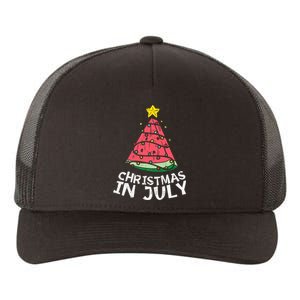 Christmas In July Watermelon Xmas Tree Summer Men Women Yupoong Adult 5-Panel Trucker Hat