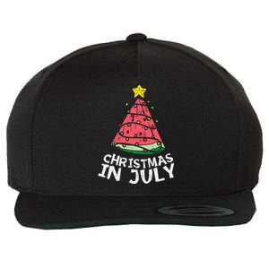 Christmas In July Watermelon Xmas Tree Summer Men Women Wool Snapback Cap