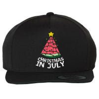 Christmas In July Watermelon Xmas Tree Summer Men Women Wool Snapback Cap