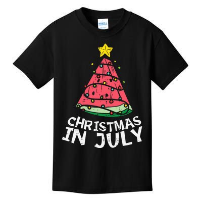 Christmas In July Watermelon Xmas Tree Summer Men Women Kids T-Shirt