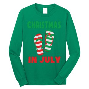 Christmas In July Flip Flop Xmas In July Decorations Party Long Sleeve Shirt