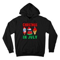 Christmas In July Watermelon Ice Pops Xmas Santa Hat Hoodie