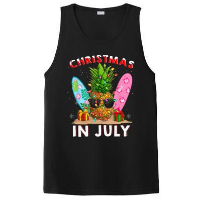 Christmas In July Pineapple Surf Santa Summer Tree PosiCharge Competitor Tank