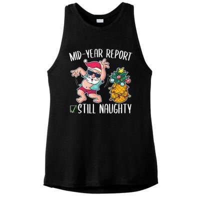 Christmas in July Mid Year Report Still Naughty Ladies PosiCharge Tri-Blend Wicking Tank