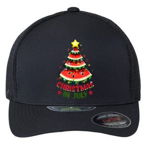 Christmas In July Watermelon Xmas Tree Flexfit Unipanel Trucker Cap