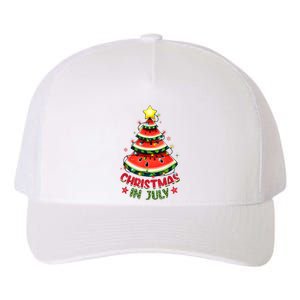 Christmas In July Watermelon Xmas Tree Yupoong Adult 5-Panel Trucker Hat