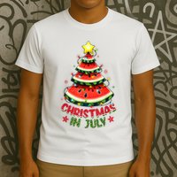 Christmas In July Watermelon Xmas Tree T-Shirt