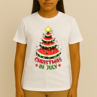 Christmas In July Watermelon Xmas Tree T-Shirt