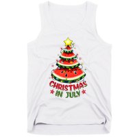 Christmas In July Watermelon Xmas Tree Tank Top