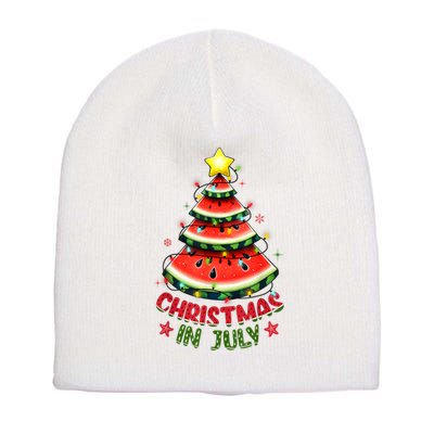 Christmas In July Watermelon Xmas Tree Short Acrylic Beanie