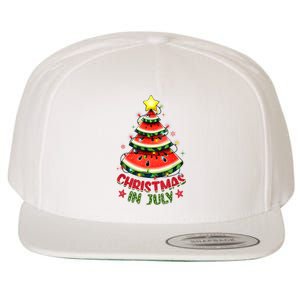 Christmas In July Watermelon Xmas Tree Wool Snapback Cap