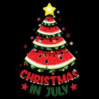 Christmas In July Shirts Watermelon Xmas Tree City Backpack