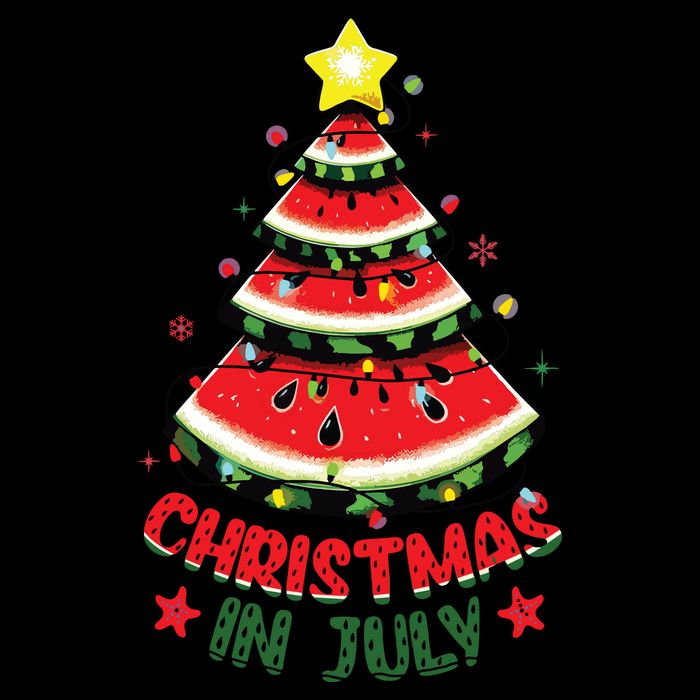 Christmas In July Shirts Watermelon Xmas Tree City Backpack