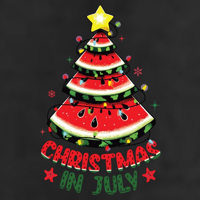 Christmas In July Shirts Watermelon Xmas Tree 25L Jumbo Tote