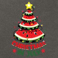 Christmas In July Shirts Watermelon Xmas Tree Cotton Canvas Backpack