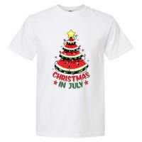 Christmas In July Shirts Watermelon Xmas Tree Garment-Dyed Heavyweight T-Shirt