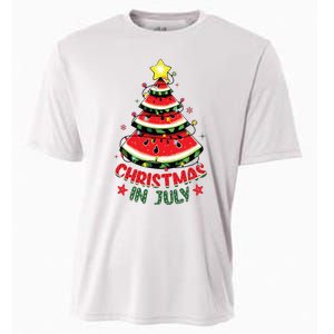 Christmas In July Shirts Watermelon Xmas Tree Cooling Performance Crew T-Shirt