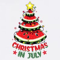 Christmas In July Shirts Watermelon Xmas Tree Cooling Performance Crew T-Shirt