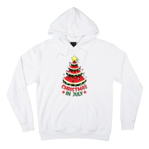 Christmas In July Shirts Watermelon Xmas Tree Hoodie