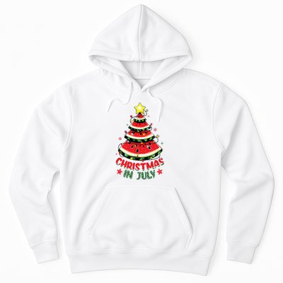 Christmas In July Shirts Watermelon Xmas Tree Hoodie