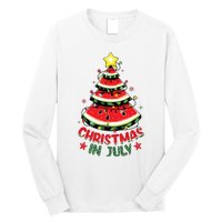 Christmas In July Shirts Watermelon Xmas Tree Long Sleeve Shirt