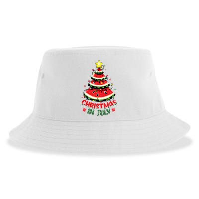 Christmas In July Shirts Watermelon Xmas Tree Sustainable Bucket Hat