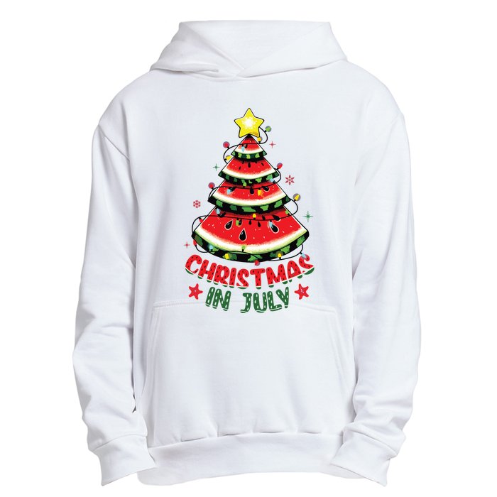 Christmas In July Shirts Watermelon Xmas Tree Urban Pullover Hoodie