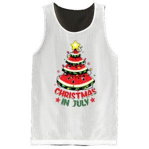 Christmas In July Shirts Watermelon Xmas Tree Mesh Reversible Basketball Jersey Tank