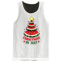 Christmas In July Shirts Watermelon Xmas Tree Mesh Reversible Basketball Jersey Tank