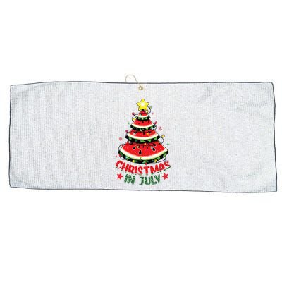 Christmas In July Shirts Watermelon Xmas Tree Large Microfiber Waffle Golf Towel