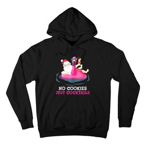 Christmas In July No Cookies Just Cocktails Summer Flamingo Hoodie