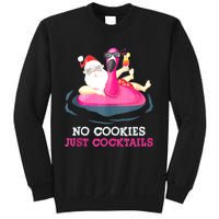 Christmas In July No Cookies Just Cocktails Summer Flamingo Sweatshirt