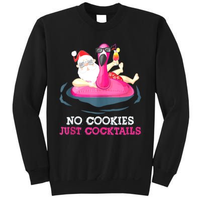 Christmas In July No Cookies Just Cocktails Summer Flamingo Sweatshirt