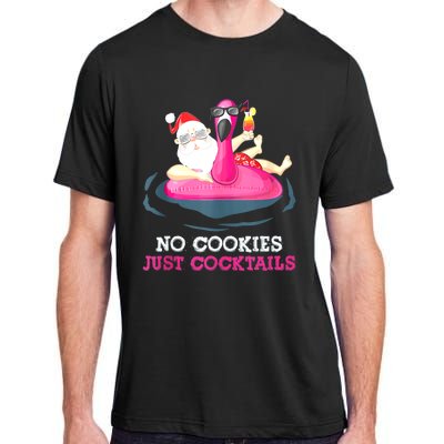 Christmas In July No Cookies Just Cocktails Summer Flamingo Adult ChromaSoft Performance T-Shirt