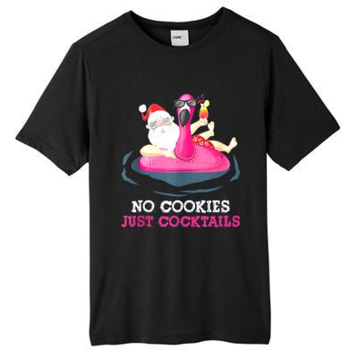 Christmas In July No Cookies Just Cocktails Summer Flamingo Tall Fusion ChromaSoft Performance T-Shirt