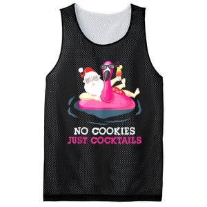 Christmas In July No Cookies Just Cocktails Summer Flamingo Mesh Reversible Basketball Jersey Tank