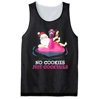 Christmas In July No Cookies Just Cocktails Summer Flamingo Mesh Reversible Basketball Jersey Tank