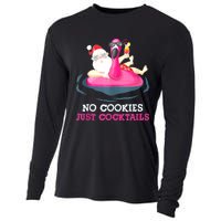 Christmas In July No Cookies Just Cocktails Summer Flamingo Cooling Performance Long Sleeve Crew