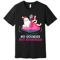 Christmas In July No Cookies Just Cocktails Summer Flamingo Premium T-Shirt