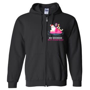 Christmas In July No Cookies Just Cocktails Summer Flamingo Full Zip Hoodie