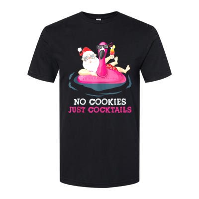 Christmas In July No Cookies Just Cocktails Summer Flamingo Softstyle CVC T-Shirt