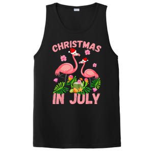 Christmas In July Pink Flamingo Funny Xmas PosiCharge Competitor Tank