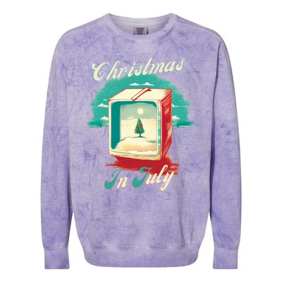 Christmas In July Gift Colorblast Crewneck Sweatshirt