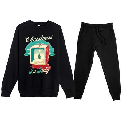 Christmas In July Gift Premium Crewneck Sweatsuit Set