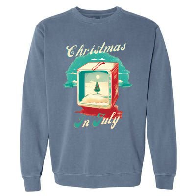 Christmas In July Gift Garment-Dyed Sweatshirt