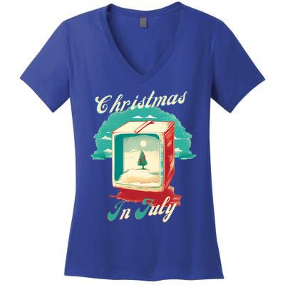 Christmas In July Gift Women's V-Neck T-Shirt