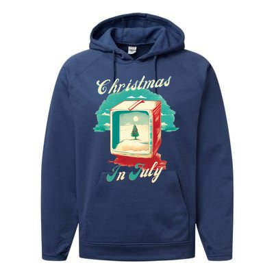 Christmas In July Gift Performance Fleece Hoodie